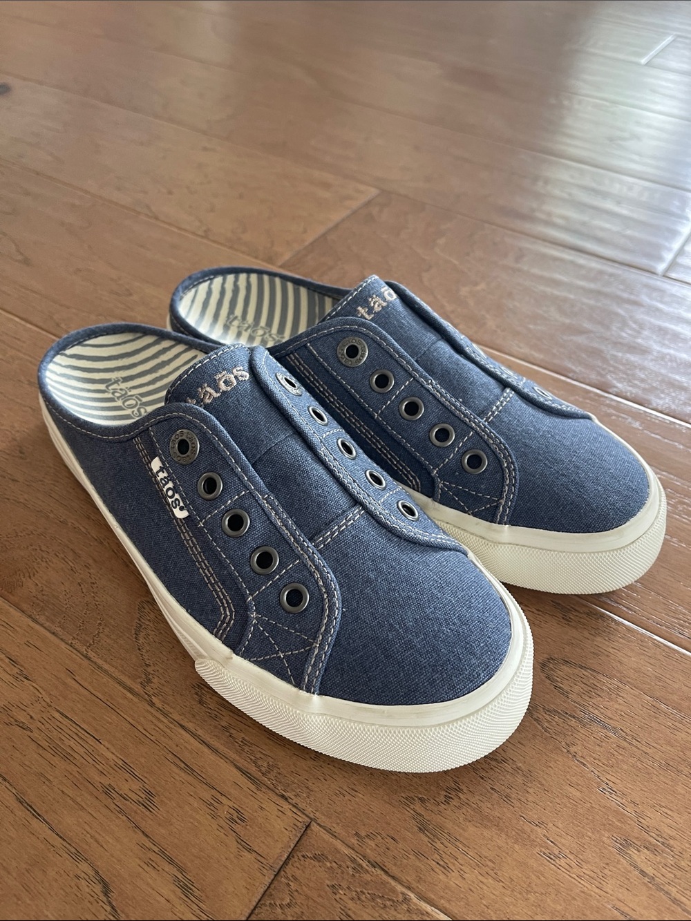 Taos Denim Open Back Mule Sneakers 7